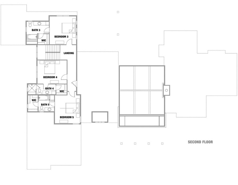 Multilevel farmhouse floorplan Sendero Homes